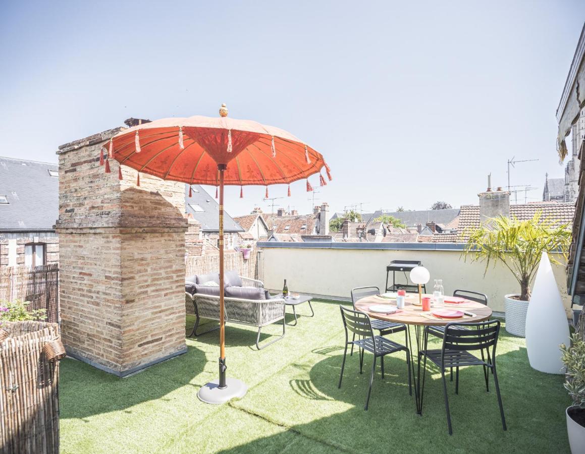 Le Rooftop - Vue Cathedrale - Climatisation Troyes Exteriér fotografie